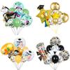 2024 Graduation Season 12-Inch Latex Sequined Aluminum Film Balloon 10-Piece Set Happy Grad Party Arrangement Gift