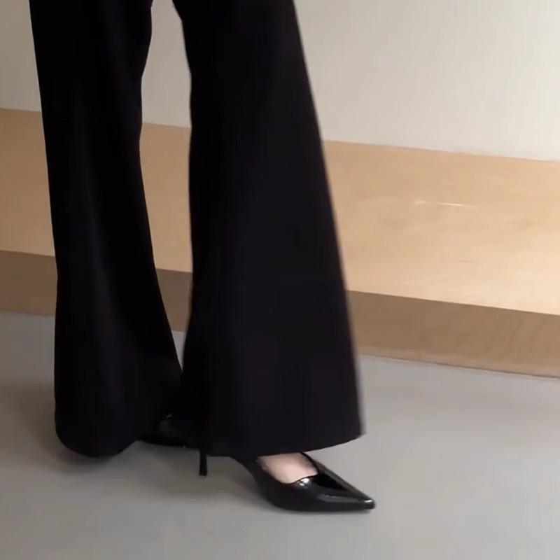 Fashion 2025 Ladies Shoes High Quality Slip On Women's Pumps Autumn Pointed Toe Solid Fashion Shallow Mouth High Heels Dress Pumps Women