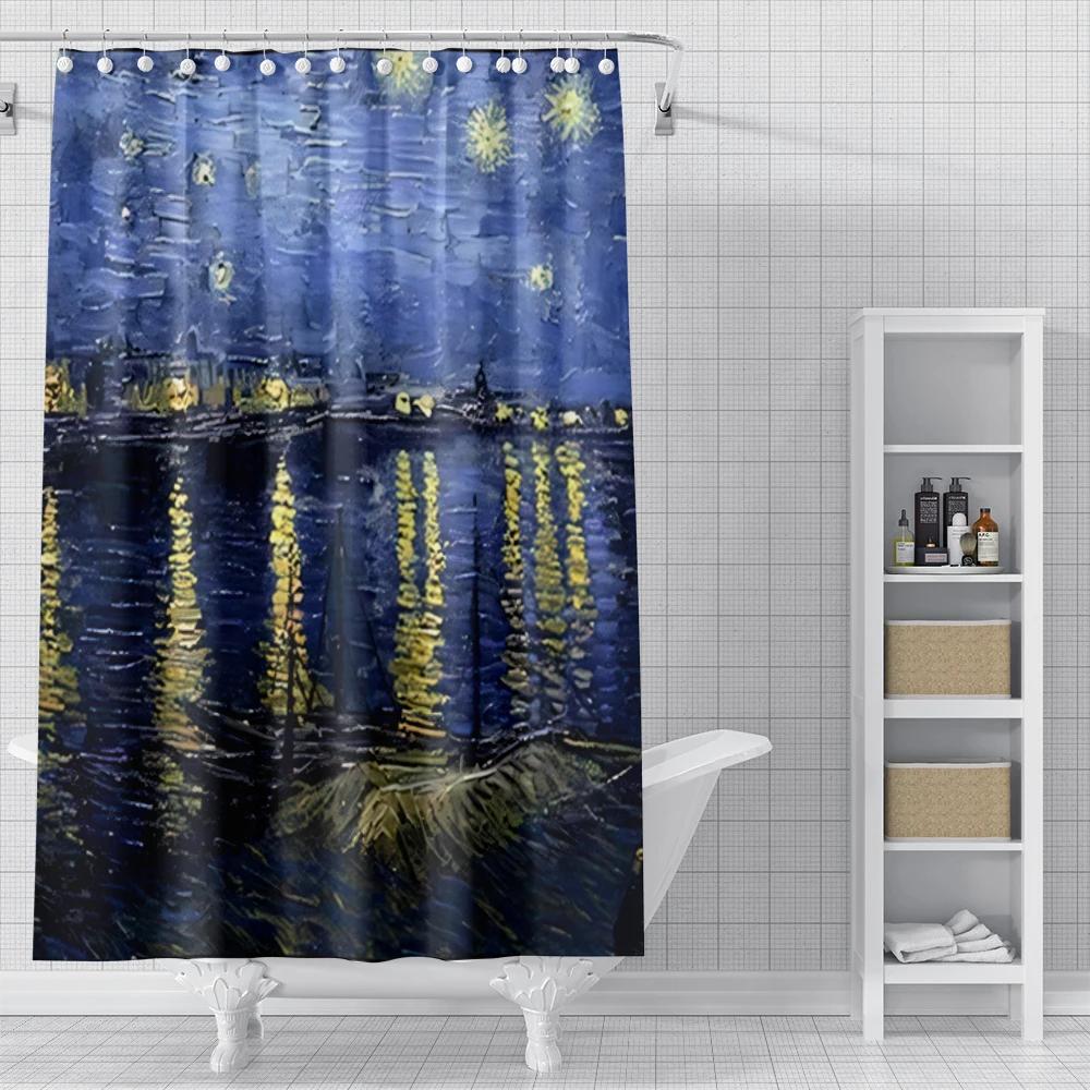 Home Shower Curtains for Bathroom Landscape Animals Waterproof Fabric Bathroom Curtains Modern Shower Curtain 180x200 240x200