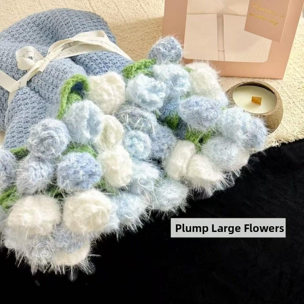 Woven Crocheted Rose Bouquet Blanket Finished Product Rose Blanket  Valentine's Day