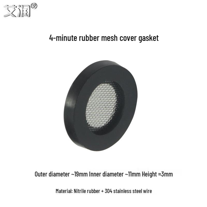 

4 304 Stainless Steel Mesh Gasket with Silicone Rubber for Water Heater - 60 Mesh Filter Seal Ring