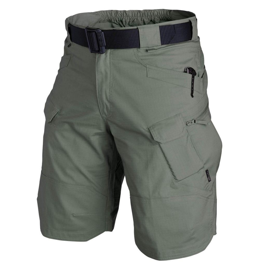 Herren Outdoor Wasserdichte Wander-Shorts Einfarbig Übergröße Mehrere Taschen Shorts