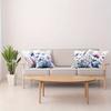 Soft Blue & Pink Wildflower Pillowcase: Watercolor Meadow-Themed Cushion Cover For Cottage Core Home Sofa Decor