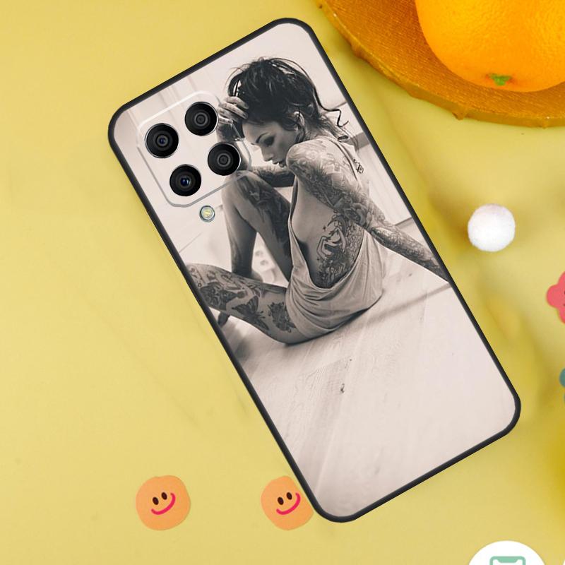 Sexy Sleeve Tattoo Girl Case For Samsung Galaxy M35 M33 M21 M31 M16 M36 M56 M53 M13 M12 M32 M52 M15 M55 M14 M34 M54