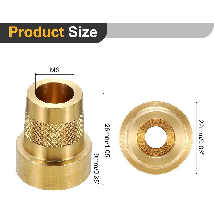 MECCANIXITY M6 Inch Battery Terminal Charging Posts Battery Terminal Connector Post Adapter Thread Stud 22mm X 26mm 1 Set
