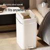 Silent Slow-Closing Trash Can with Foot Pedal Lid for Kitchen & Bathroom