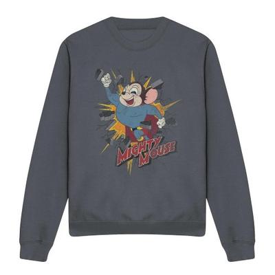 Mighty Mouse Unisex Adult Break Through Sweatshirt