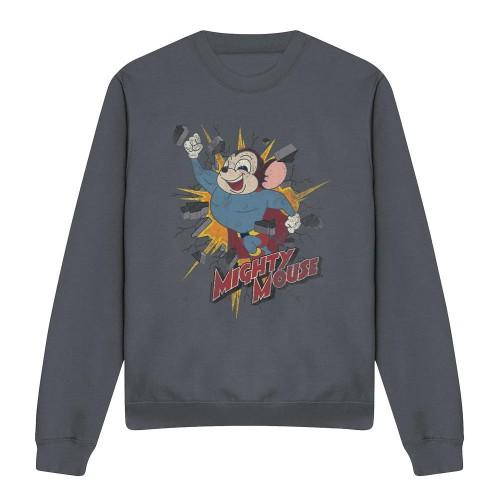 Mighty Mouse Unisex Adult Break Through Sweatshirt