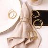 6/12Pcs Golden Napkin Rings Alloy Spiral Design Napkin Holders Buckles Family Dinner Wedding Party Table Decoration