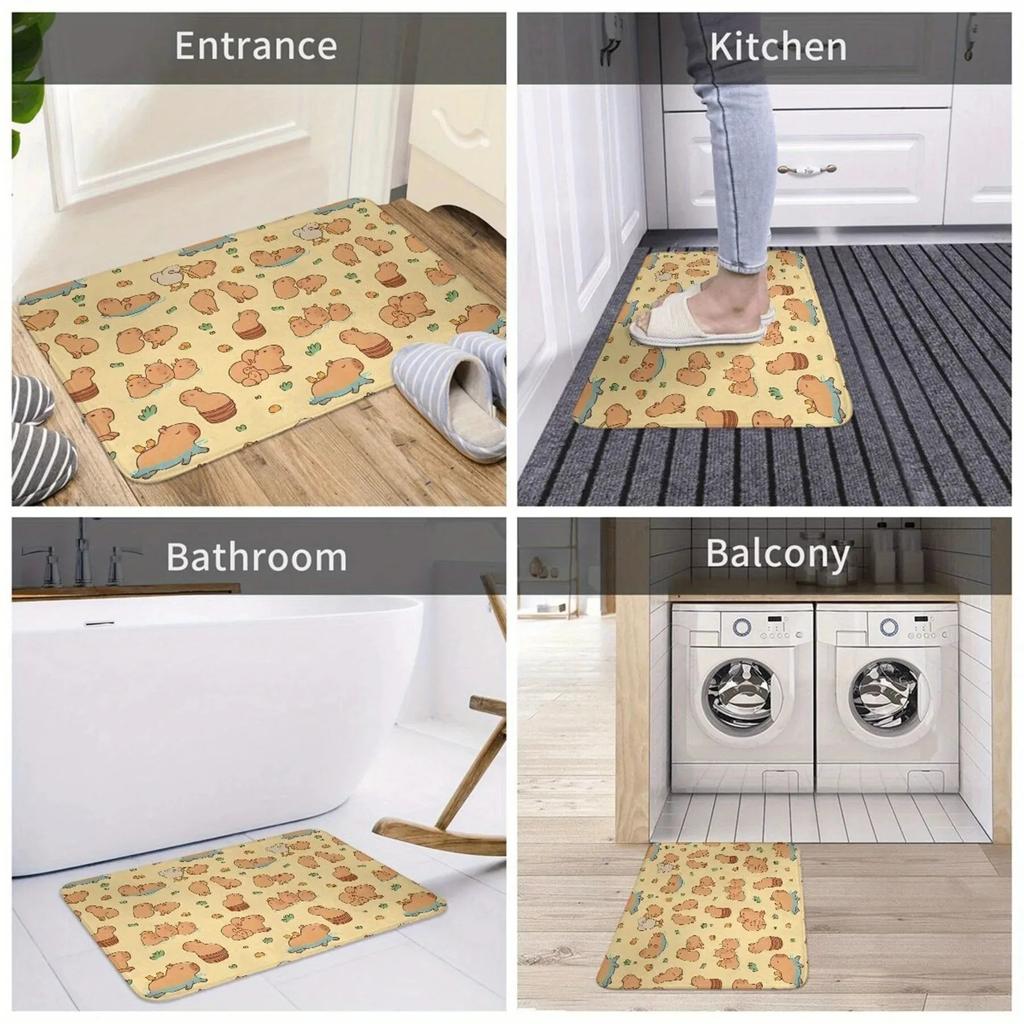 1PC LOVE Dog Pattern Door Mats Kitchen Rugs Non-Slip Pop Design Living Room Rugs Bath Mat Carpet for Home Sink Laundry Decor