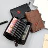 Retro Slim Men's Card Holder Pu Leather Men's Wallet Zipper RFID Retro Wallet Suitable For Both Men and Women