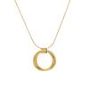 European and American simple round titanium steel necklace women's niche design sense temperament versatile hollow ring collarbone chain