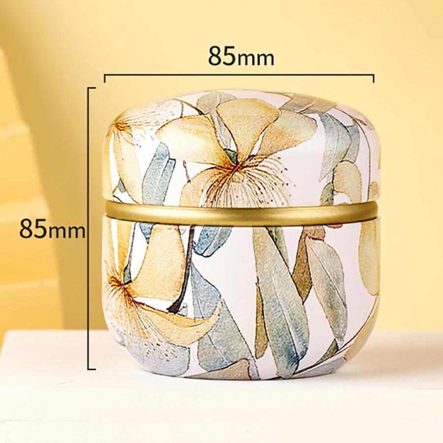 Empty Tea Tin Loose Tea Containers With Lid Sealed Jar Metal Coffee Candy Cans Jewelry Boxes Candy Cans Round Can