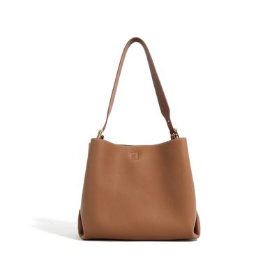 Premium Cowhide New Leather Bucket Bag Versatile Messenger Tote Women's Bag Large Capacity Bag