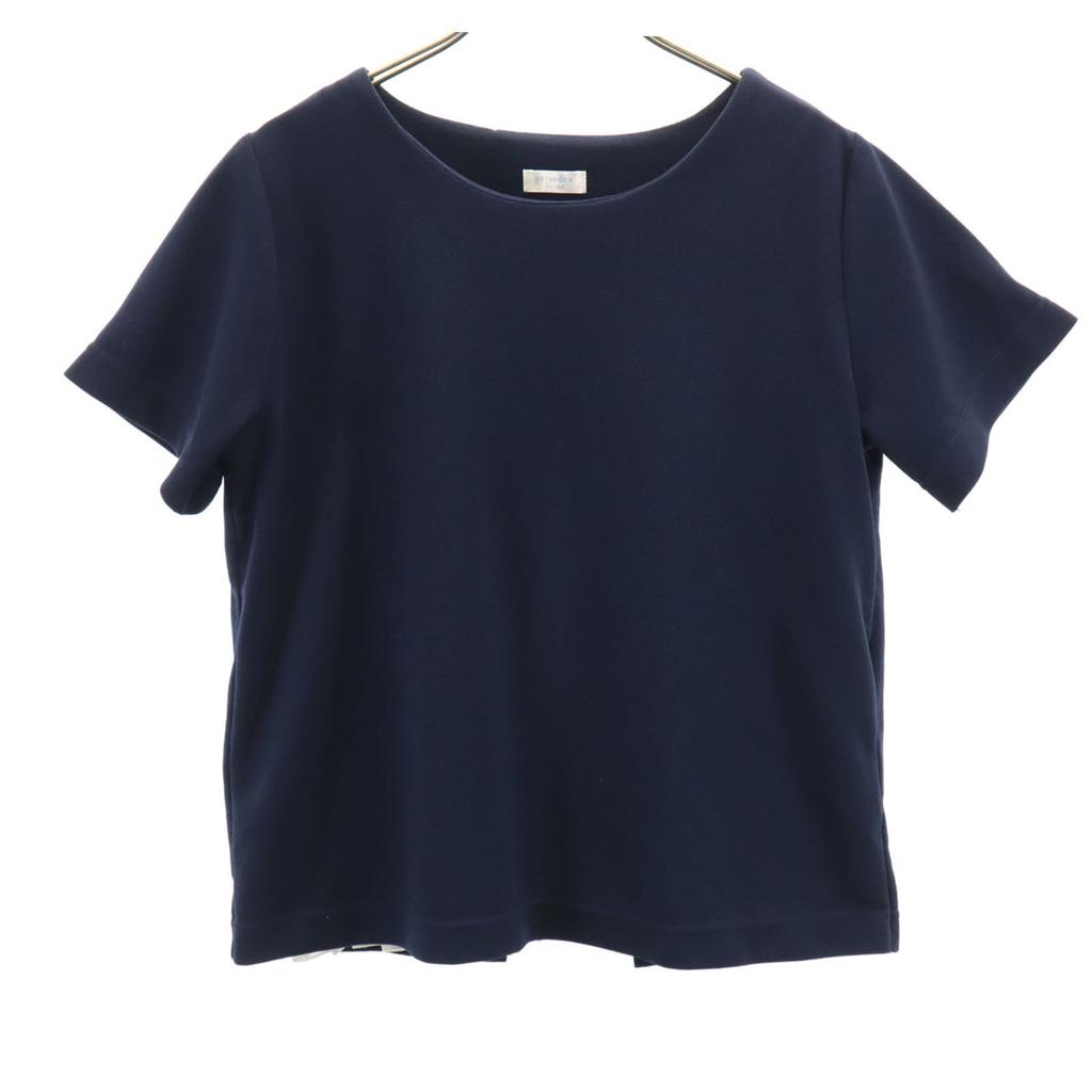 persodea blue label Short sleeve Layered Cut L Navy Women Used