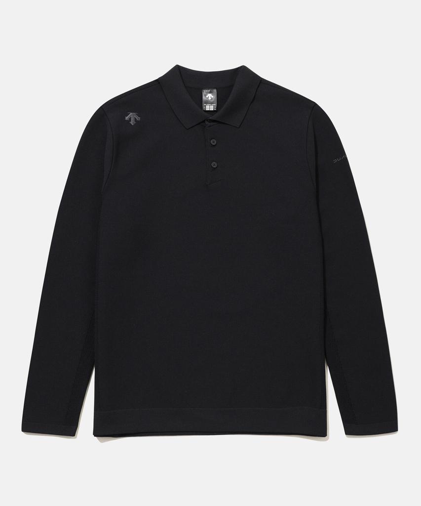 DESCENTE Dualis Polo Long Sleeve T-Shirt Black (Sq421Dplo1)