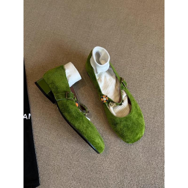 Fashion Retro Soft Leather Summer Roman Shoes for Women, Fairy-style Metal One-strap Square Toe High-heeled Sandals, 2025 New Style