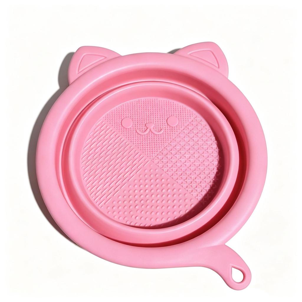 Silicone Foldable Makeup Brush Cleaner with Gentle Bristle Care