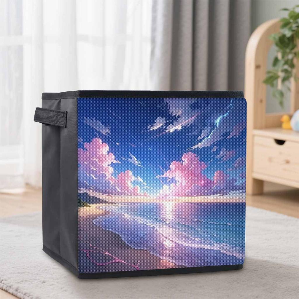 The Beautiful Sea 5D Diamond Painting Storage Basket Full Round Drill Mosaic Diamond Embroidery Cross Stitch Kits Home Decor Home Decor