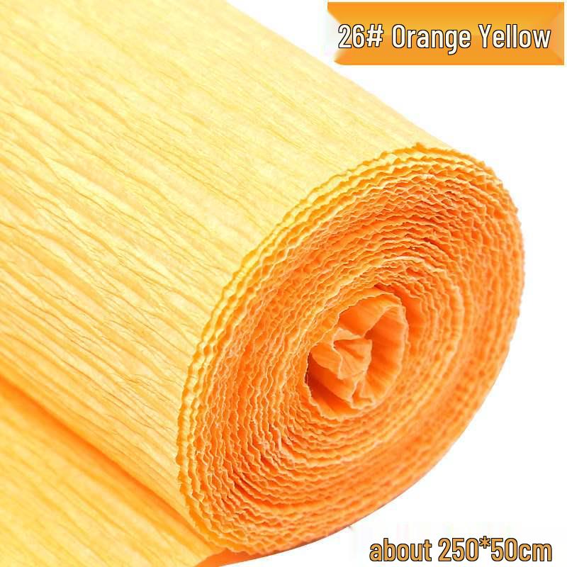 Thickened Colored Crepe Paper for DIY Flower Making: Pleated, Rolled Edge Handmade Material.
