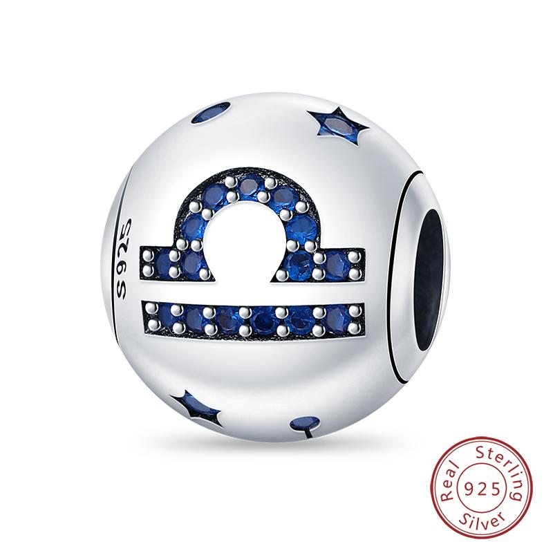 Charms Fit Qikaola Bracelets Copper Twelve Constellations Charms Beads Leo Aries Virgo For Birthday Jewelry Gifts