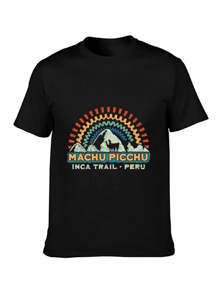 Machu Picchu Inca Trail Peru Mountains Llama T-shirt