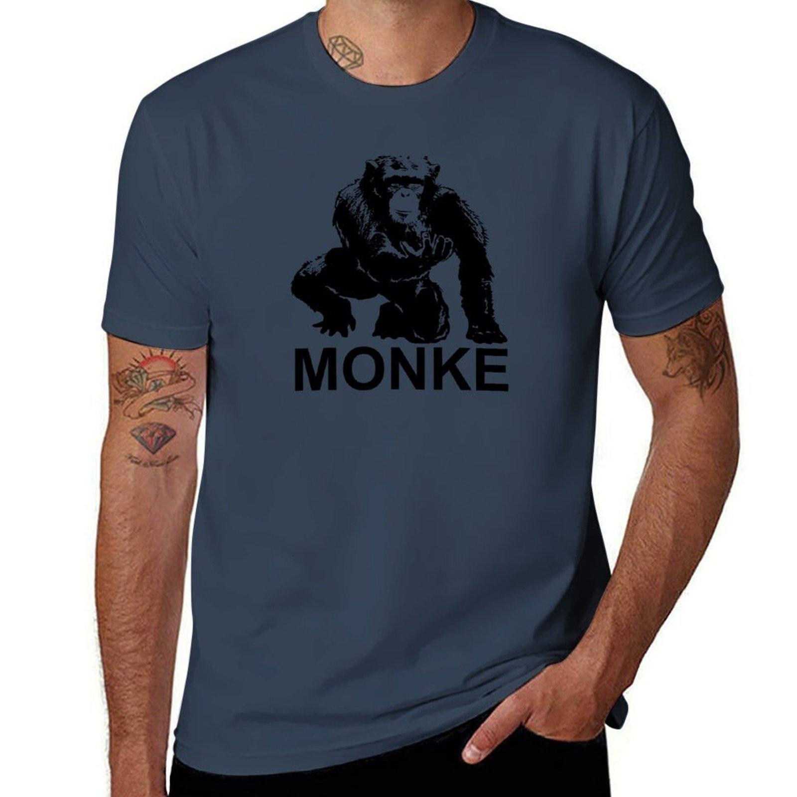 Monke Tshirt Regular Fit Plain Tee Shirt S