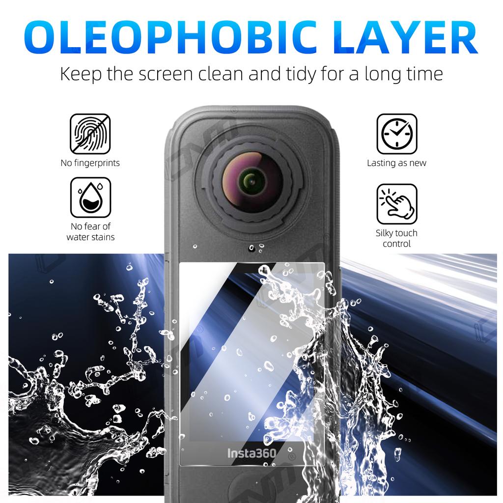 Tvrzené sklo Ochrana displeje pro Insta360 X4 Air - Anti-Scratch Anti-Fingerprint HD Clear Film pro Akční kameru
