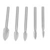 5 Pcs Wood Carving Tool 3 Flute High Speed Steel Cork Engraving Knife Set Woodworking Tool for