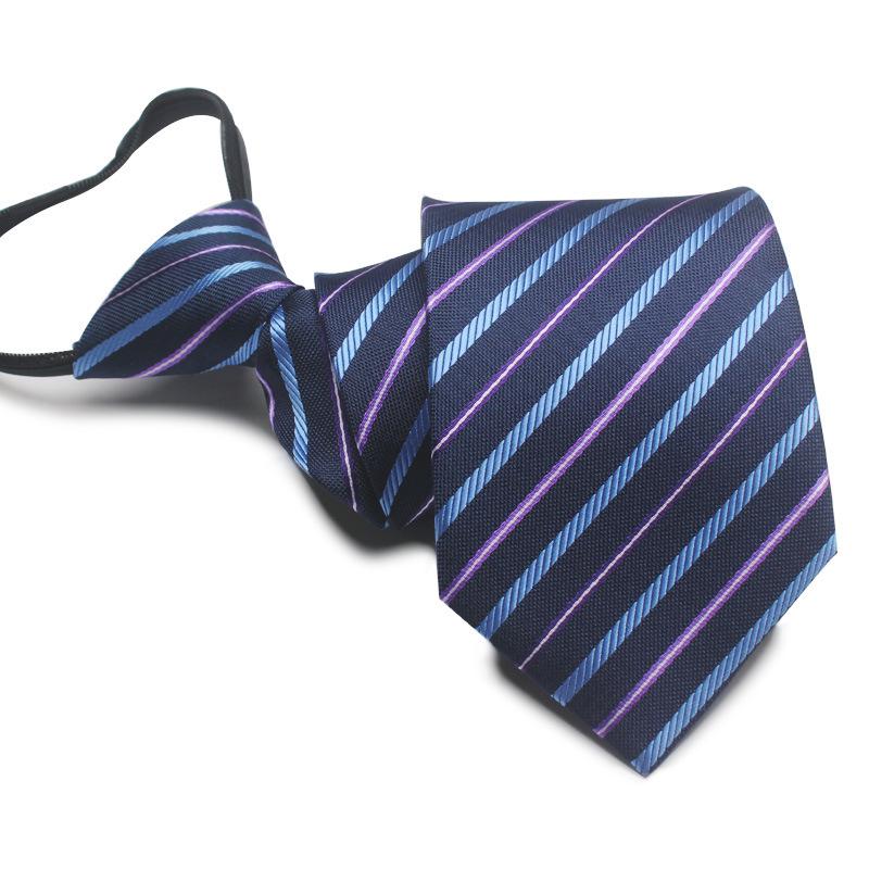 Men's 8cm No-Knot Zipper Tie - Easy-Pull Business Formal Tie