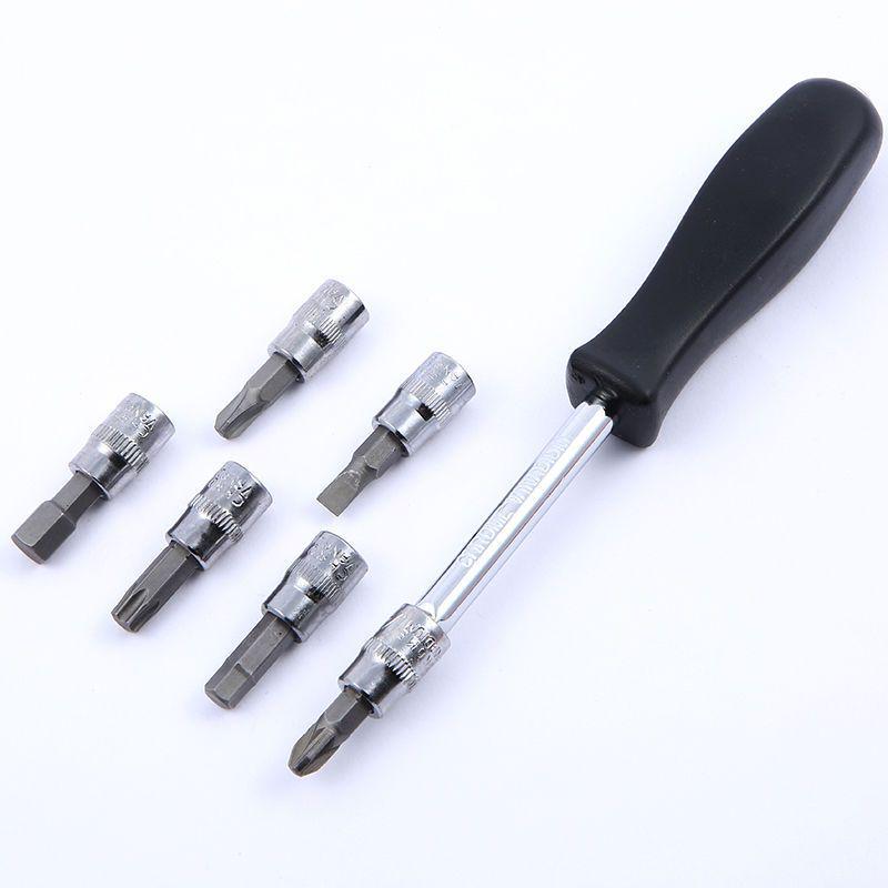 46-Piece Car & Motorcycle Repair Tool Set - Socket, Ratchet Wrench, Hex Key