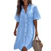 Women's Casual Short-sleeved Regular-length Plus-size Open Cardigan Dress