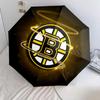 Boston Bruins Pattern, Automatic Folding Umbrella, Portable and Foldable Design, 8 Ribs, a Christmas or Birthday Gift.