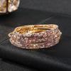5Pcs/Lot Elastic Crystal Bracelets 2mm Charming Gold Color Crystal Rhinestones Metal Bangle Bracelet Jewelry DIY Gift