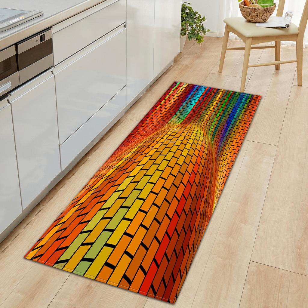 Kitchen Geometric Shape Floor Mat Door Mat Carpet Floor Mat