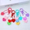 1PC Phone Pendant Backpack Accessories Key Ring Candy Color Heart-shaped Friendship Gift Keychain