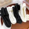 Y2k Puños Negros Blancos de Punto Logo Metálico Japonés Calentador de Pierna de Calcetín de Invierno para Mujer Calidez Versátil para el Pie Nuevo