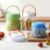 Foldable Silicone Fresh-Keeping Bucket Portable Handheld Food Storage Container for Vegetables Fruits and Cold Drinks Outdoor Camping