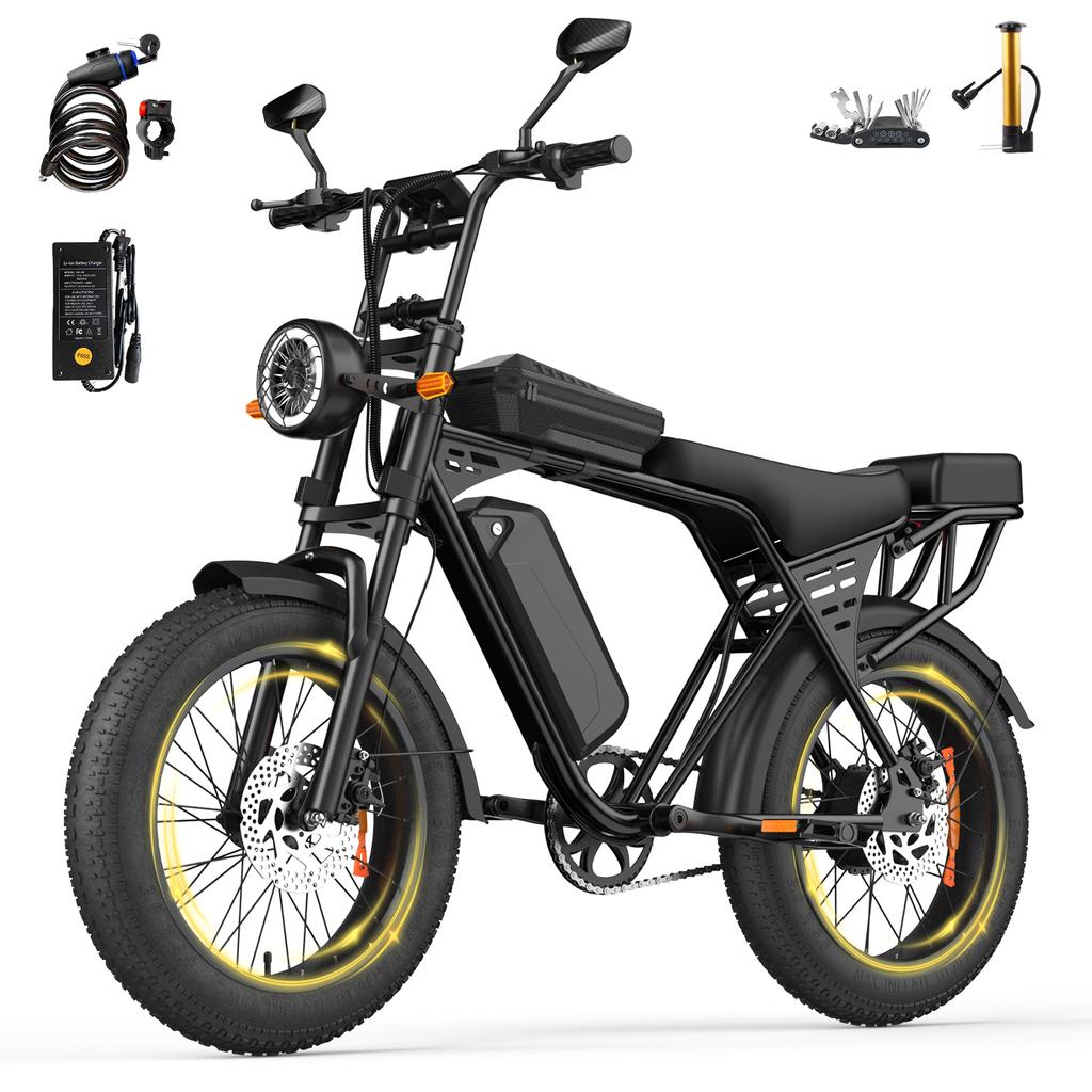 Aairsk X5 Adult E Bicycle 250W Motor E-bike 48V15Ah Battery Electric Bike 20*4 Inch Fat Tire All-Terrain Electric Motorcycle