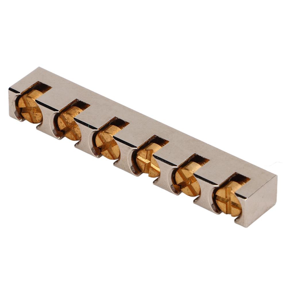 Gitarrsadel 6 strängar Metall Justerbar Silverfärg Instrumenttillbehör för Bas