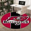 Tampa Bay Buccaneers Logo Round Rug for Livingroom,Bedroom, Palyroom, Chair Rug, Area Rug, Circle Carpet, Large Size Fan Christmas Gift