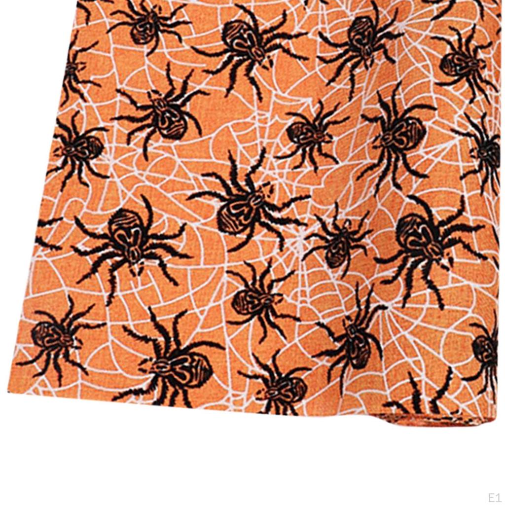 Halloween Table Runner Spider Web Tablecloth Durable Desktop Fall Cloth Dining Cover for