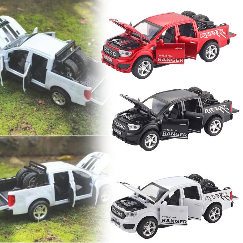 Raptor Ford F350 Alloy Diecast Car Model Sound Light Pull Back Car Gift Toy
