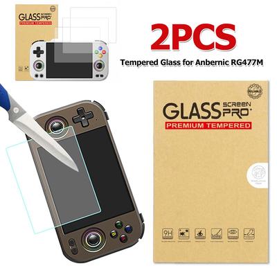 2Pcs Screen Protector Anti-scratch Protective Film 9H HD Tempered Film for Anbernic RG477M Game Console