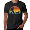 quick drying t-shirt cat shirts t shirt graphic Bigfoot Walking Golden Retriever Sasquatch Dog Lover T-Shirt