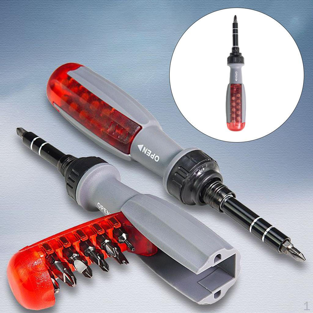 Регулируемый угол Набор трещоточных отверток Складной Ручной Многофункциональный для Путешествий 245x36mm