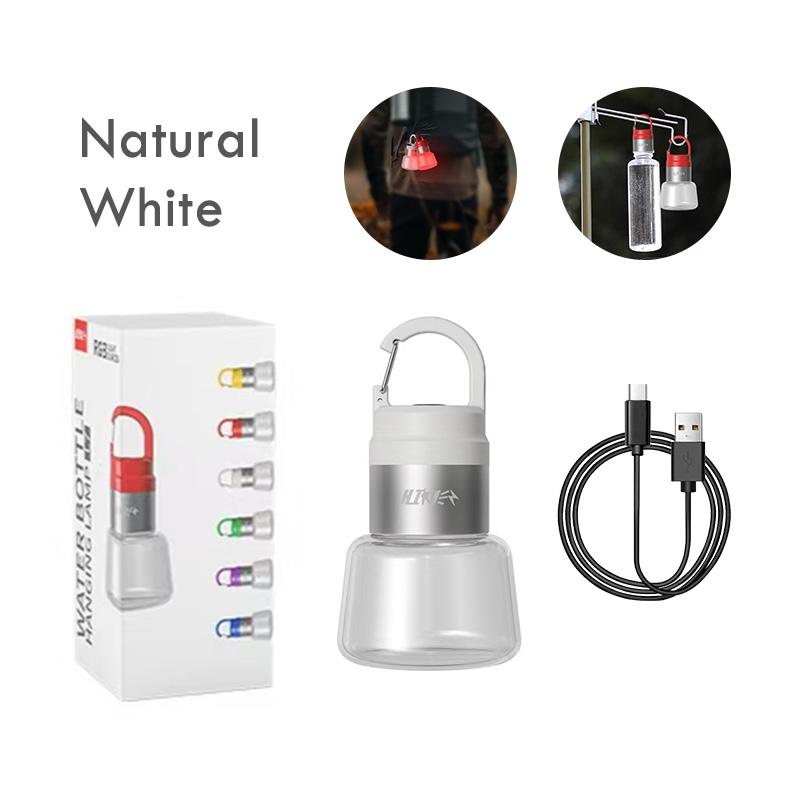 LED Bottle Light Camping Lantern, USB Rechargeable Flowing Light Bottle Lamp, Portable Handheld Hanging Outdoor Multi-Use Light