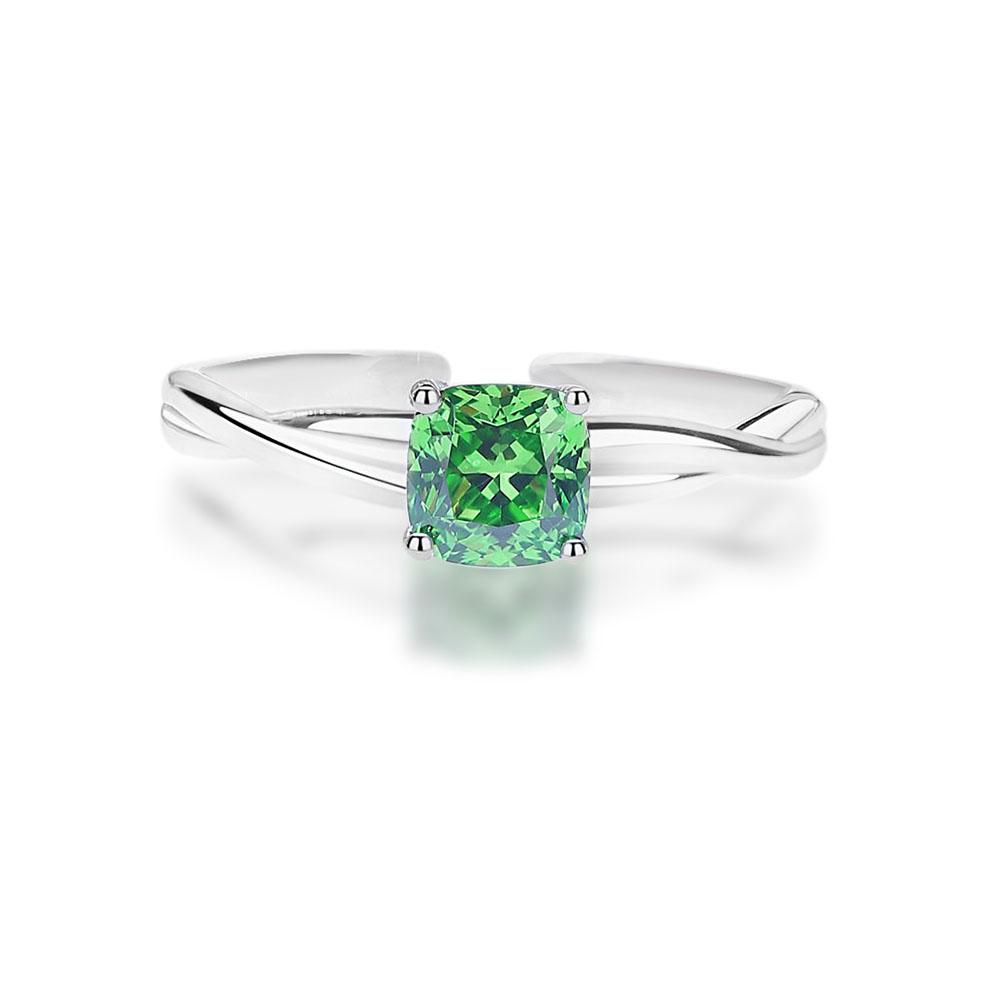 

Möbius emerald ring female S925 sterling silver niche design intertwined light luxury high sense of opening female ring resizable