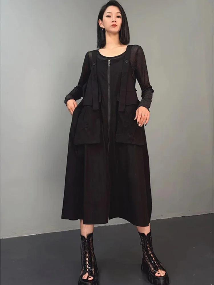 Xitao Solid Color Spaghetti Strap Female Dress HQQ2400