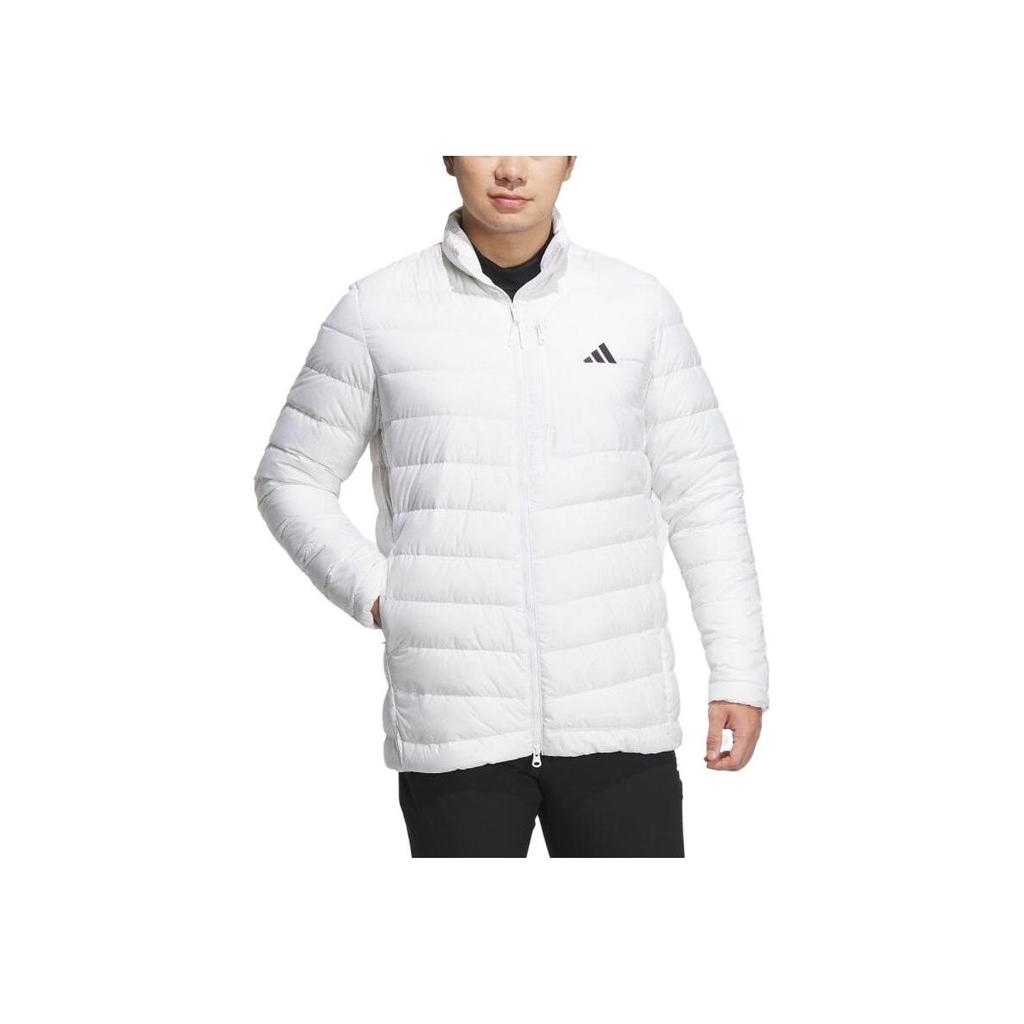 Adidas Wind.Rdy Heat And Water Repellent Full Zip Down Jacket With Quilted Logo Men Outerwear White HZ6070